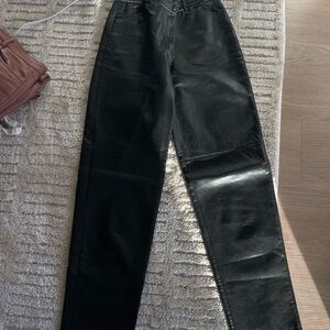 Wilfred Black Leather Pants